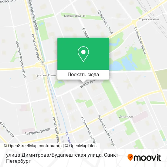 Карта улица Димитрова / Будапештская улица