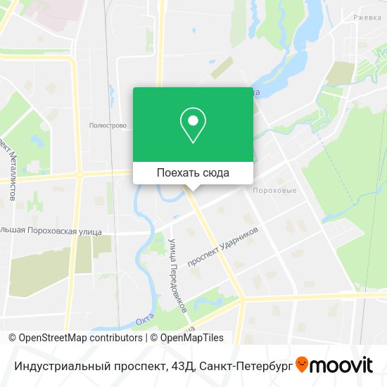 Карта Индустриальный проспект, 43Д