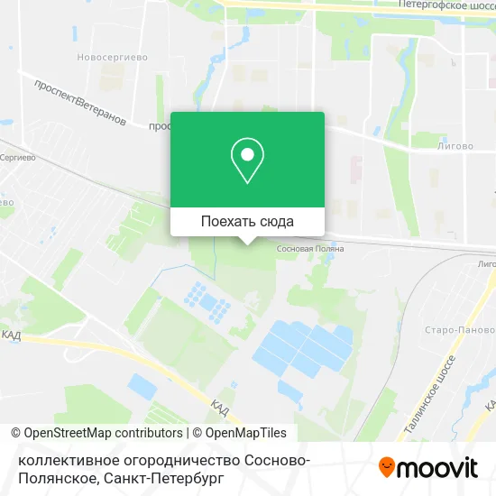 Карта коллективное огородничество Сосново-Полянское