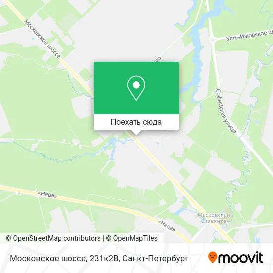 Карта Московское шоссе, 231к2В