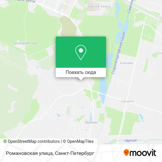 Карта Романовская улица