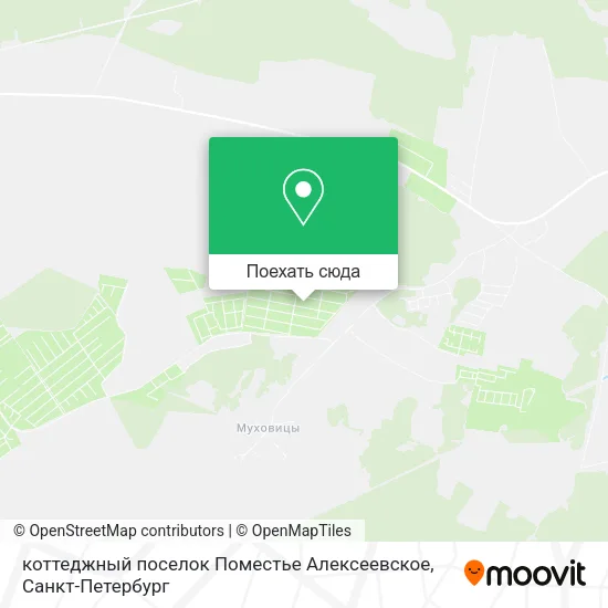 Карта коттеджный поселок Поместье Алексеевское