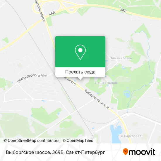 Карта Выборгское шоссе, 369В