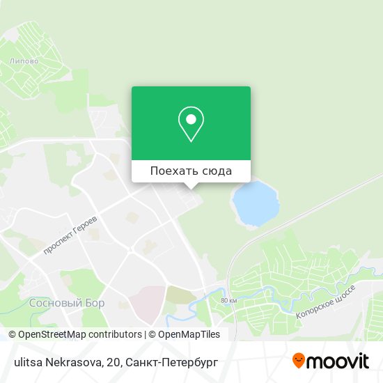 Карта ulitsa Nekrasova, 20