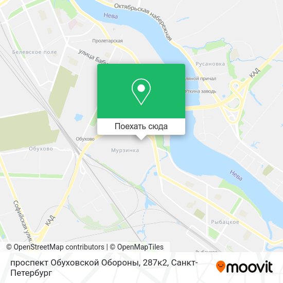 Карта проспект Обуховской Обороны, 287к2