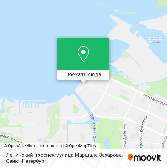 Карта Ленинский проспект / улица Маршала Захарова