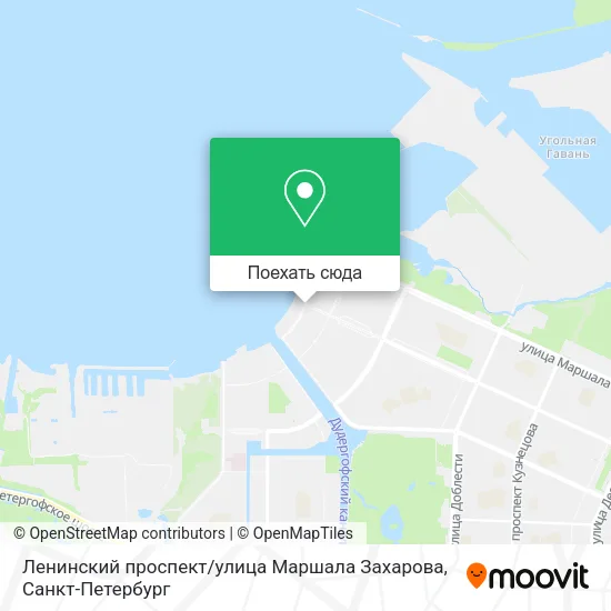 Карта Ленинский проспект / улица Маршала Захарова