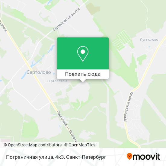 Карта Пограничная улица, 4к3
