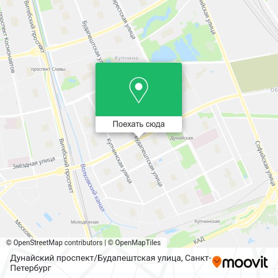 Карта Дунайский проспект / Будапештская улица