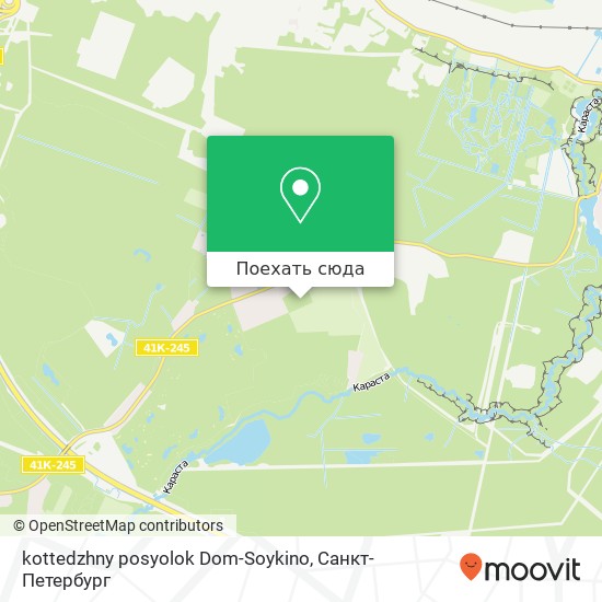 Карта kottedzhny posyolok Dom-Soykino