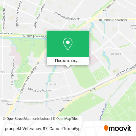 Карта prospekt Veteranov, 87