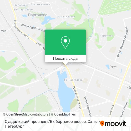 Карта Суздальский проспект / Выборгское шоссе