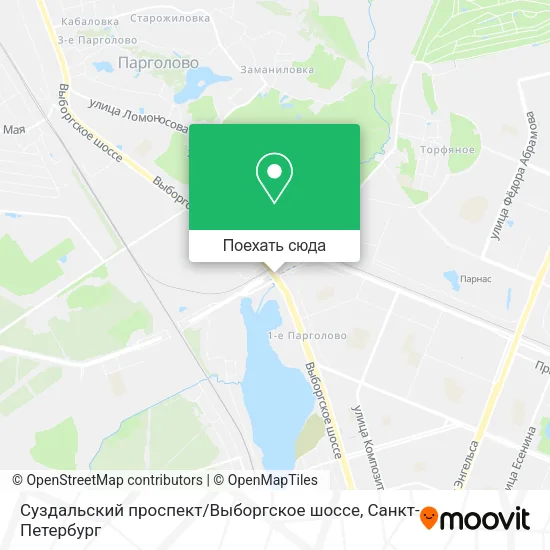 Карта Суздальский проспект / Выборгское шоссе