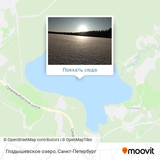 Карта Гладышевское озеро