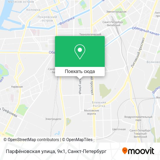 Карта Парфёновская улица, 9к1