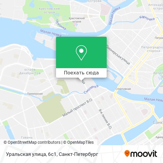 Карта Уральская улица, 6с1