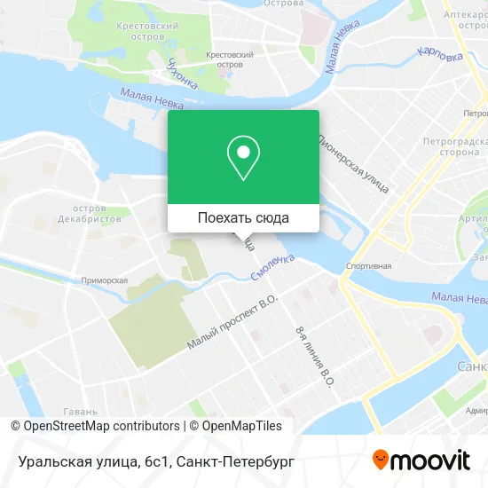 Карта Уральская улица, 6с1