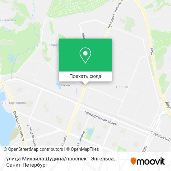 Карта улица Михаила Дудина / проспект Энгельса