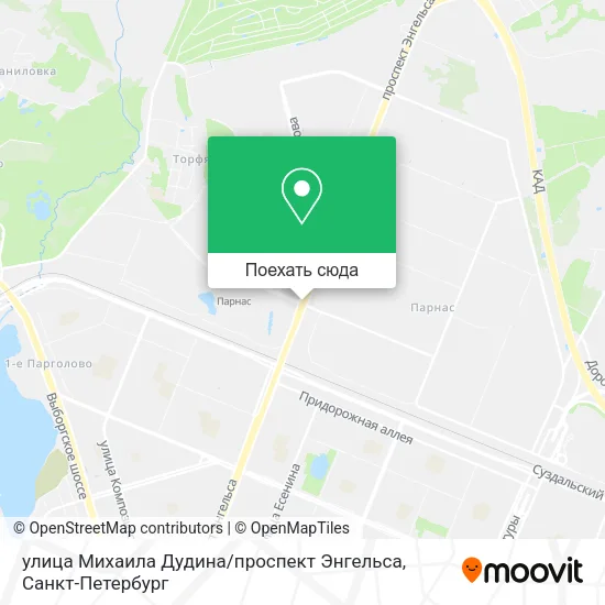 Карта улица Михаила Дудина / проспект Энгельса
