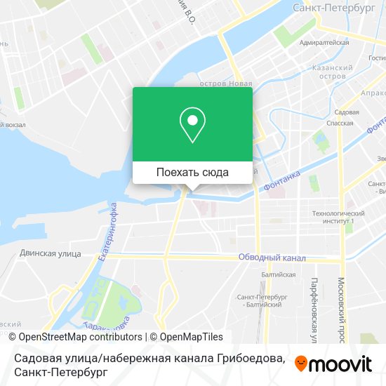 Карта Садовая улица / набережная канала Грибоедова