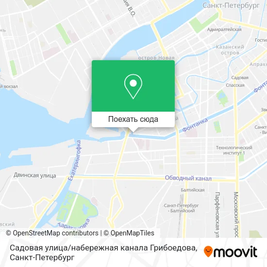 Карта Садовая улица / набережная канала Грибоедова