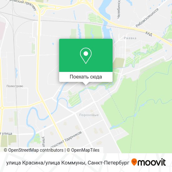 Карта улица Красина/улица Коммуны