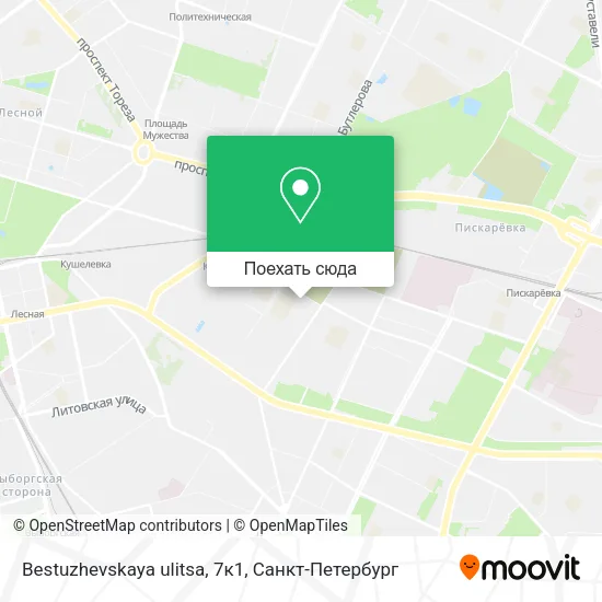 Карта Bestuzhevskaya ulitsa, 7к1