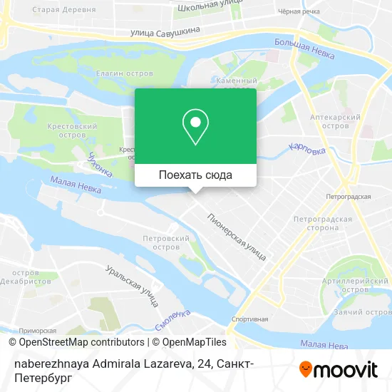 Карта naberezhnaya Admirala Lazareva, 24