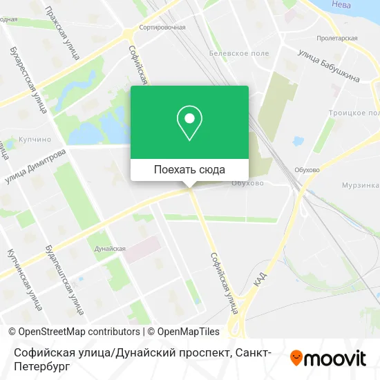 Карта Софийская улица / Дунайский проспект