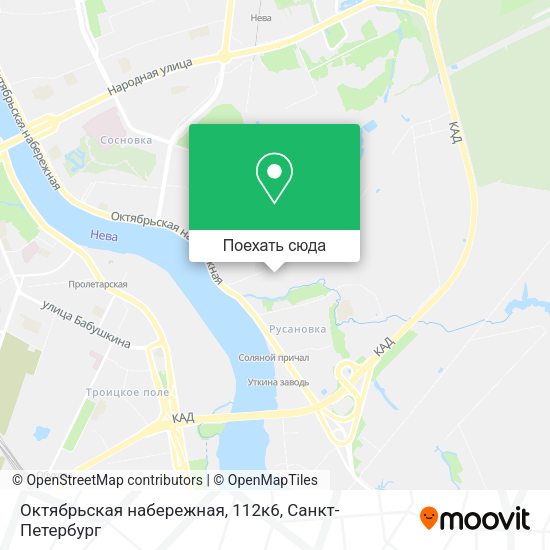 Карта Октябрьская набережная, 112к6
