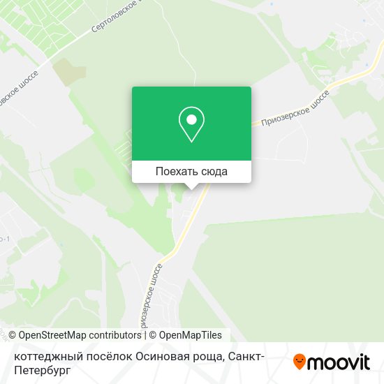 Карта коттеджный посёлок Осиновая роща