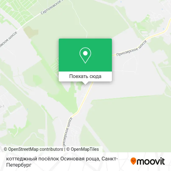 Карта коттеджный посёлок Осиновая роща