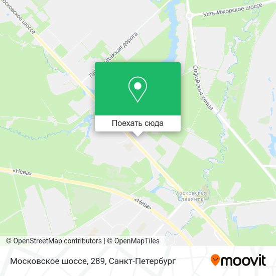 Карта Московское шоссе, 289