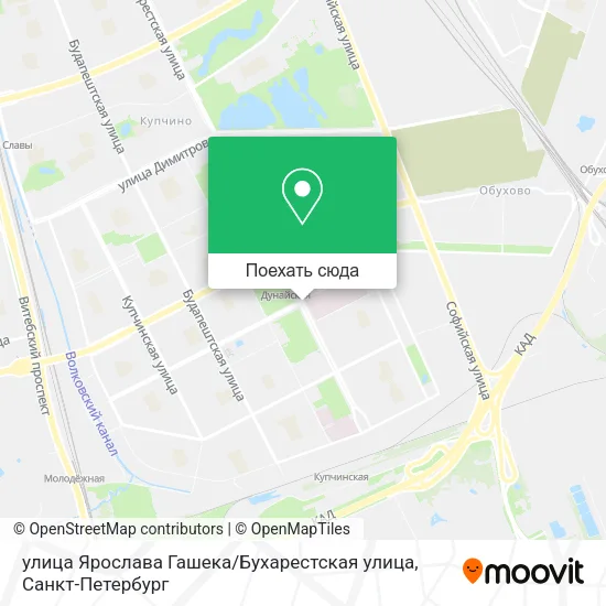 Карта улица Ярослава Гашека / Бухарестская улица