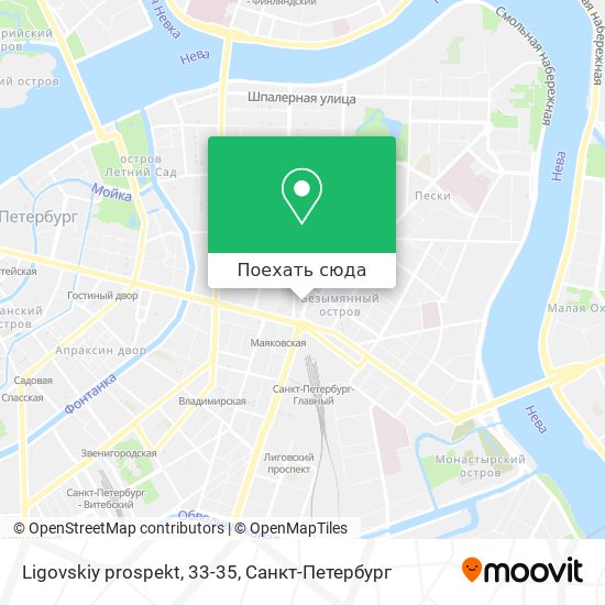 Карта Ligovskiy prospekt, 33-35