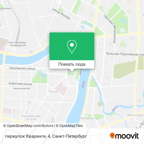 Карта переулок Кваренги, 4