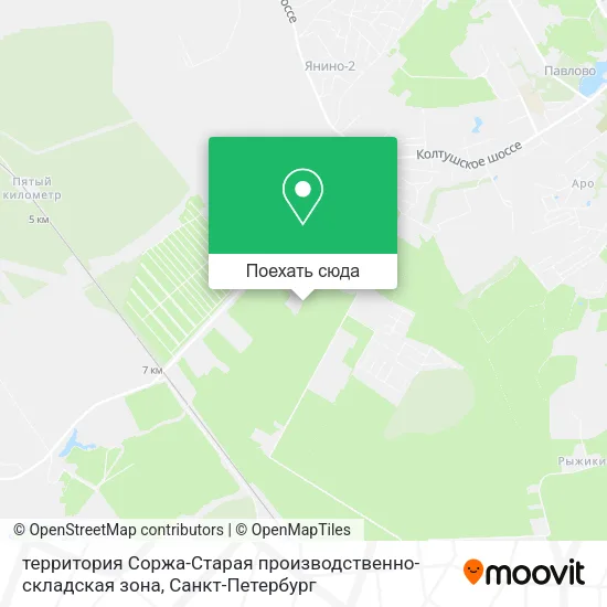 Карта территория Соржа-Старая производственно-складская зона