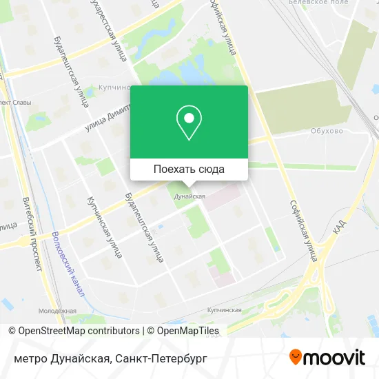 Карта метро Дунайская