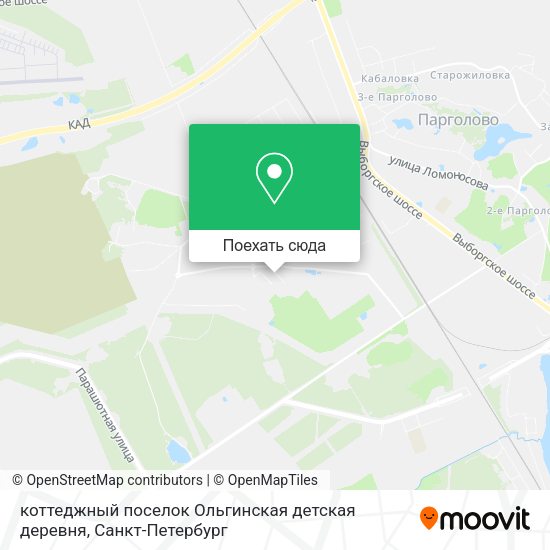 Карта коттеджный поселок Ольгинская детская деревня