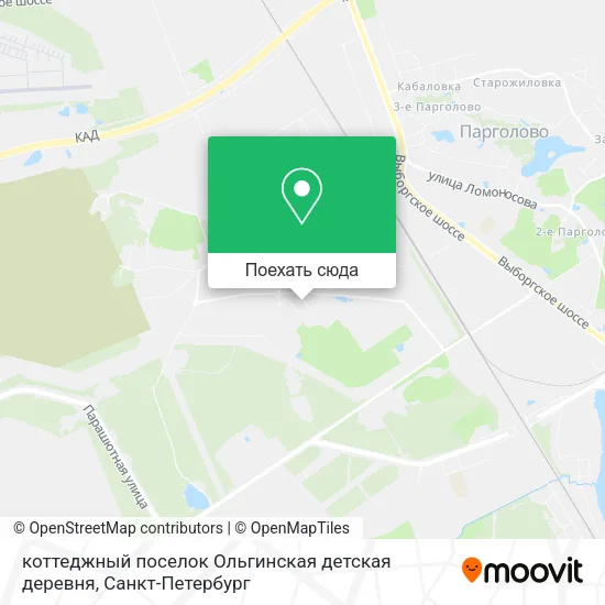 Карта коттеджный поселок Ольгинская детская деревня