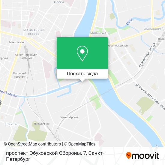 Карта проспект Обуховской Обороны, 7