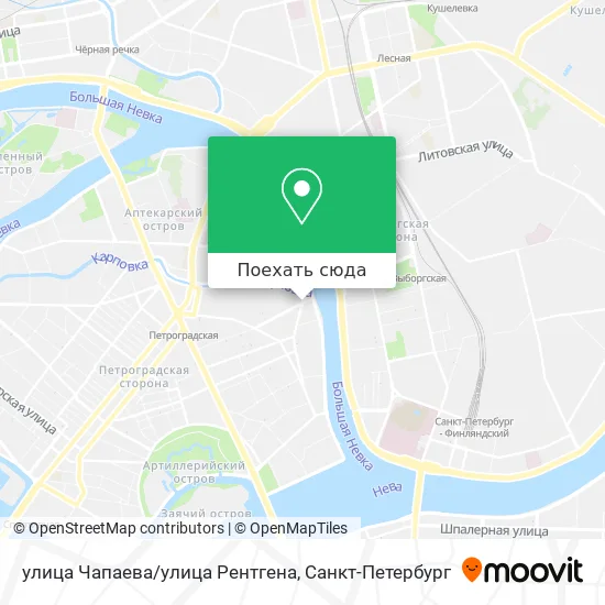 Карта улица Чапаева/улица Рентгена