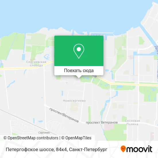 Карта Петергофское шоссе, 84к4