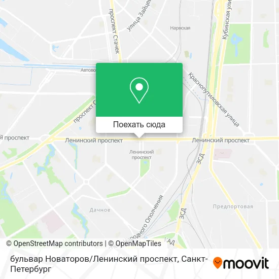 Карта бульвар Новаторов / Ленинский проспект