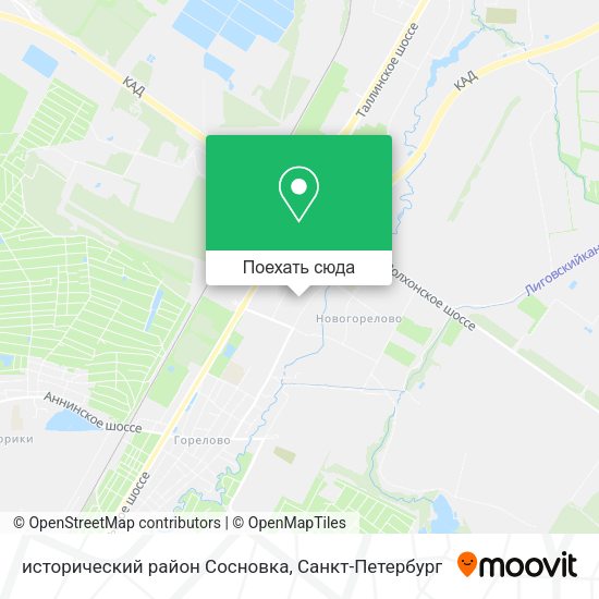 Карта исторический район Сосновка
