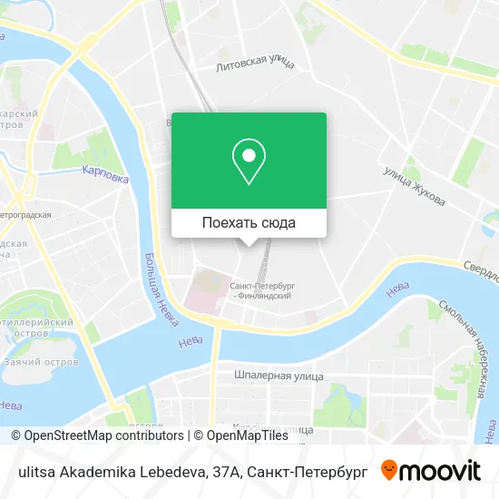 Карта ulitsa Akademika Lebedeva, 37А