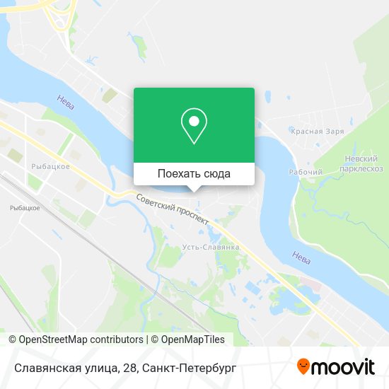 Карта Славянская улица, 28