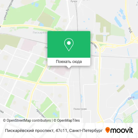 Карта Пискарёвский проспект, 47с11