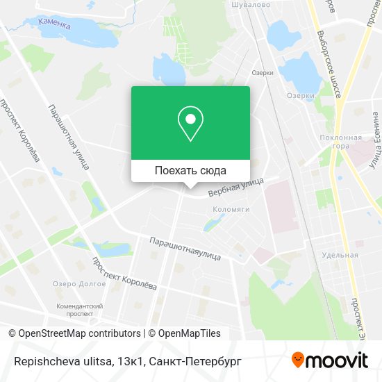 Карта Repishcheva ulitsa, 13к1