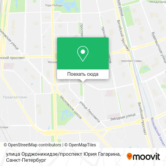Карта улица Орджоникидзе / проспект Юрия Гагарина